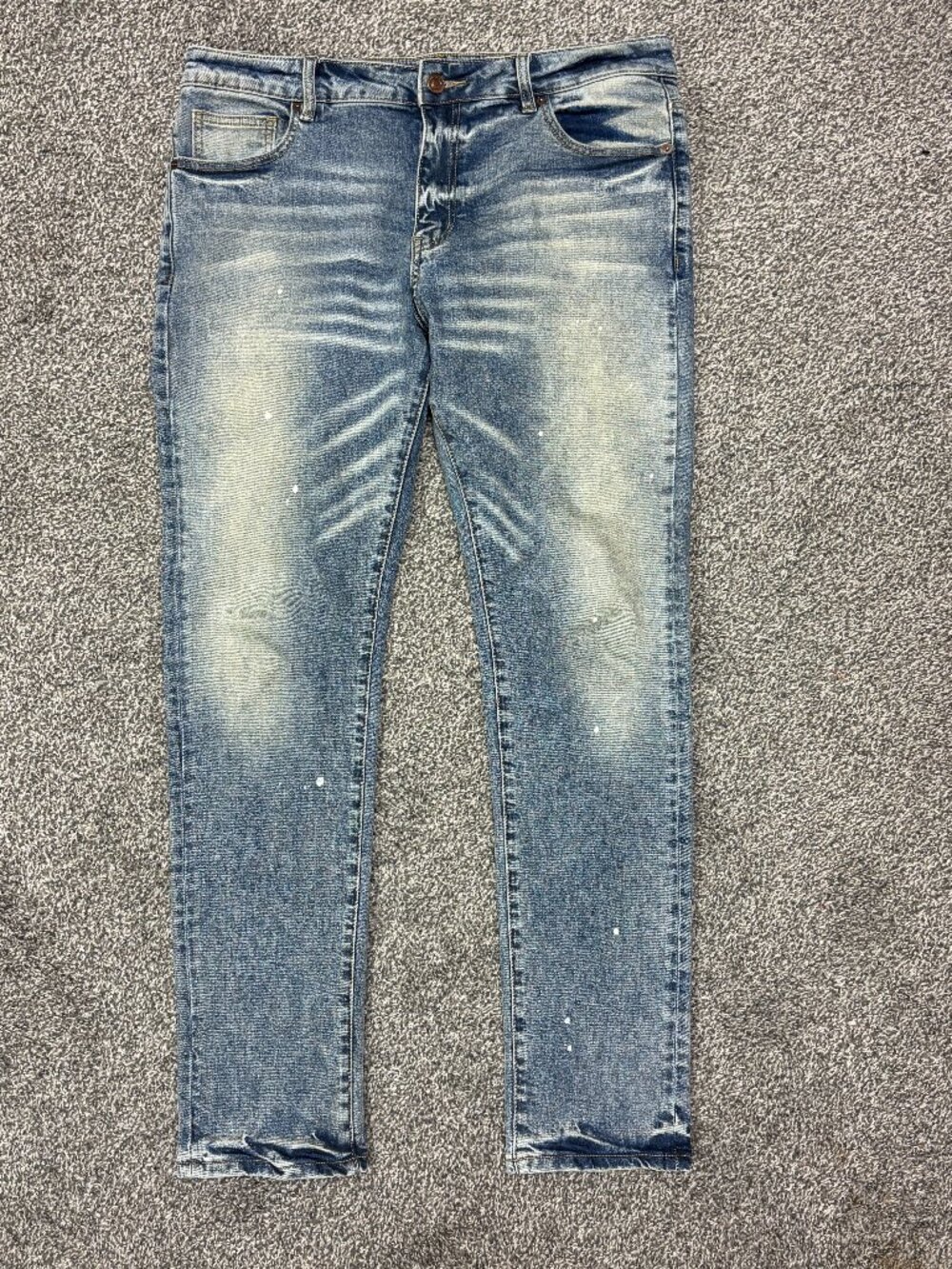 Richie Le Collection Painters Wash Denim Jeans, Size 34